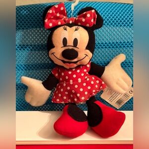 Vintage Minnie Mouse Plush -Mickey Unlimited by Applause- 8” Red Polka Dot Dress